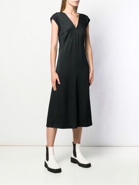 JOSEPH Sienna Light Cady Dress in Black Size 36 (4 US)